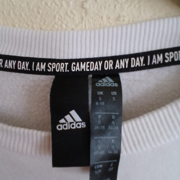 Adidas Women's Black and White Logo Sweatshirt - Picture 6 of 6